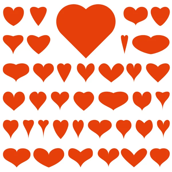 Red vector hearts — Stock Vector