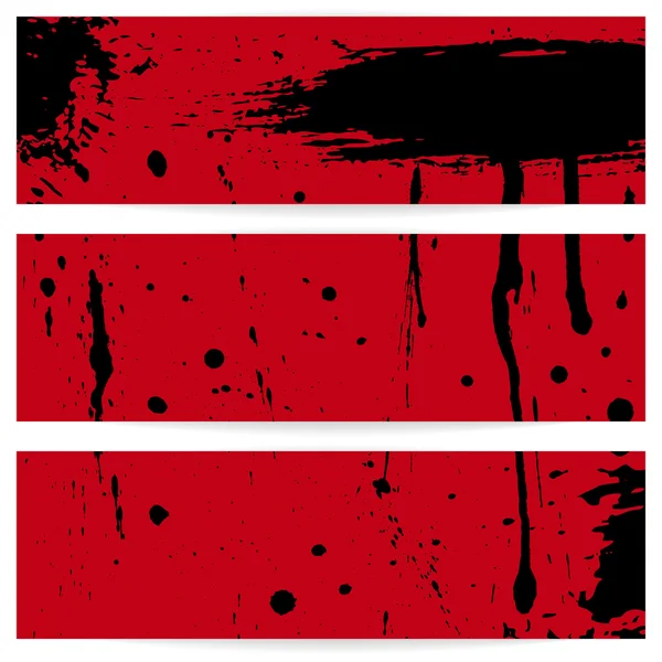 Banners de grunge vector — Vetor de Stock