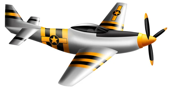 Ein Mustang-Kampfflugzeug — Stockvektor