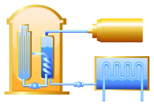 Reattore nucleare — Vettoriale Stock