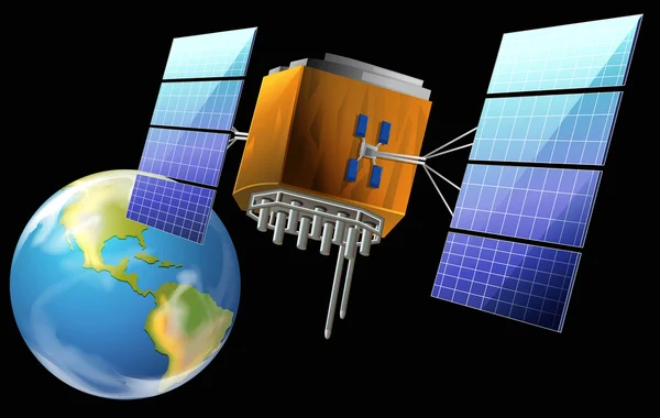 Ein Satellit — Stockvektor