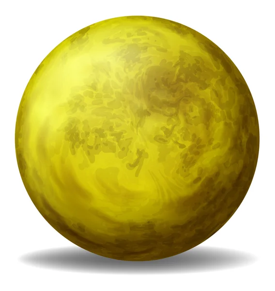 Une boule jaune — Image vectorielle