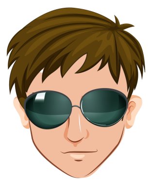 Gözlüklü bir adam başı