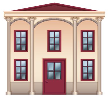 çok büyük bir evi