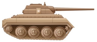 kahverengi bir askeri tank