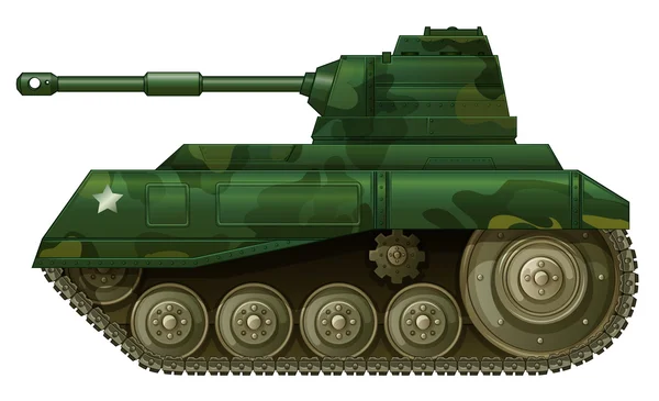 Un tanque militar — Vector de stock