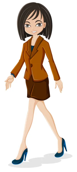 A business woman walking — Stock Vector