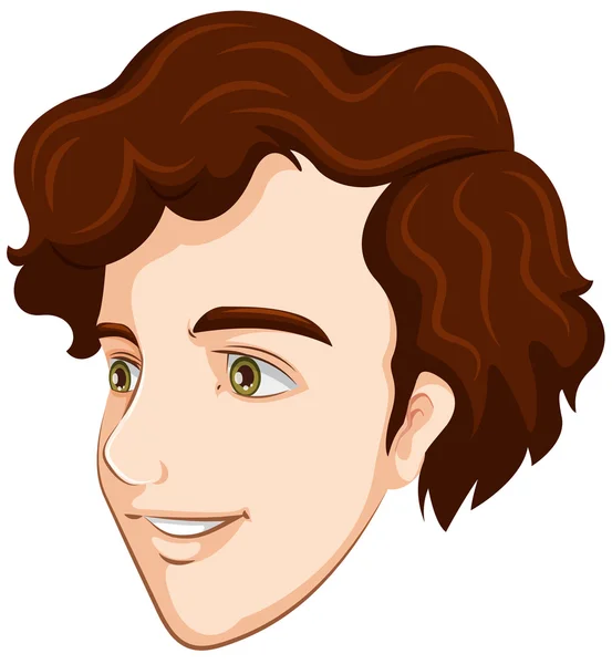 Una cara sonriente de un chico — Vector de stock