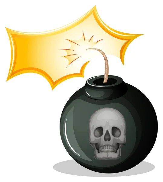 A rounded bomb — Stock Vector