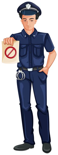Ένας αξιωματικός της αστυνομίας — Διανυσματικό Αρχείο