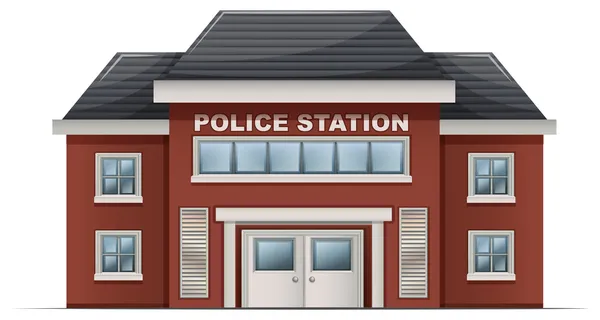 A police station building — Stock Vector