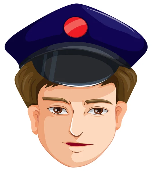 A head of a police agent — Stock Vector