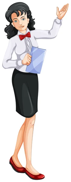 A female waiting staff — Stock Vector