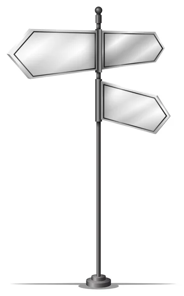 Steel arrow signboards — Stock Vector
