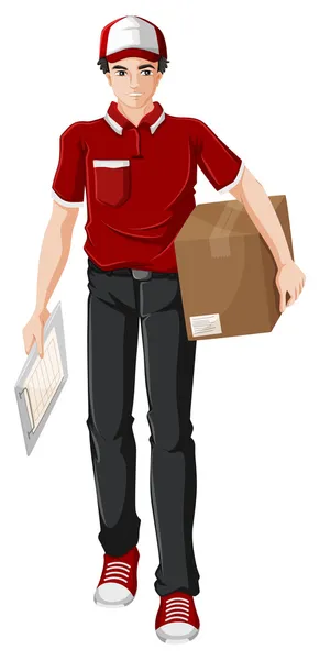 A delivery man — Stock Vector