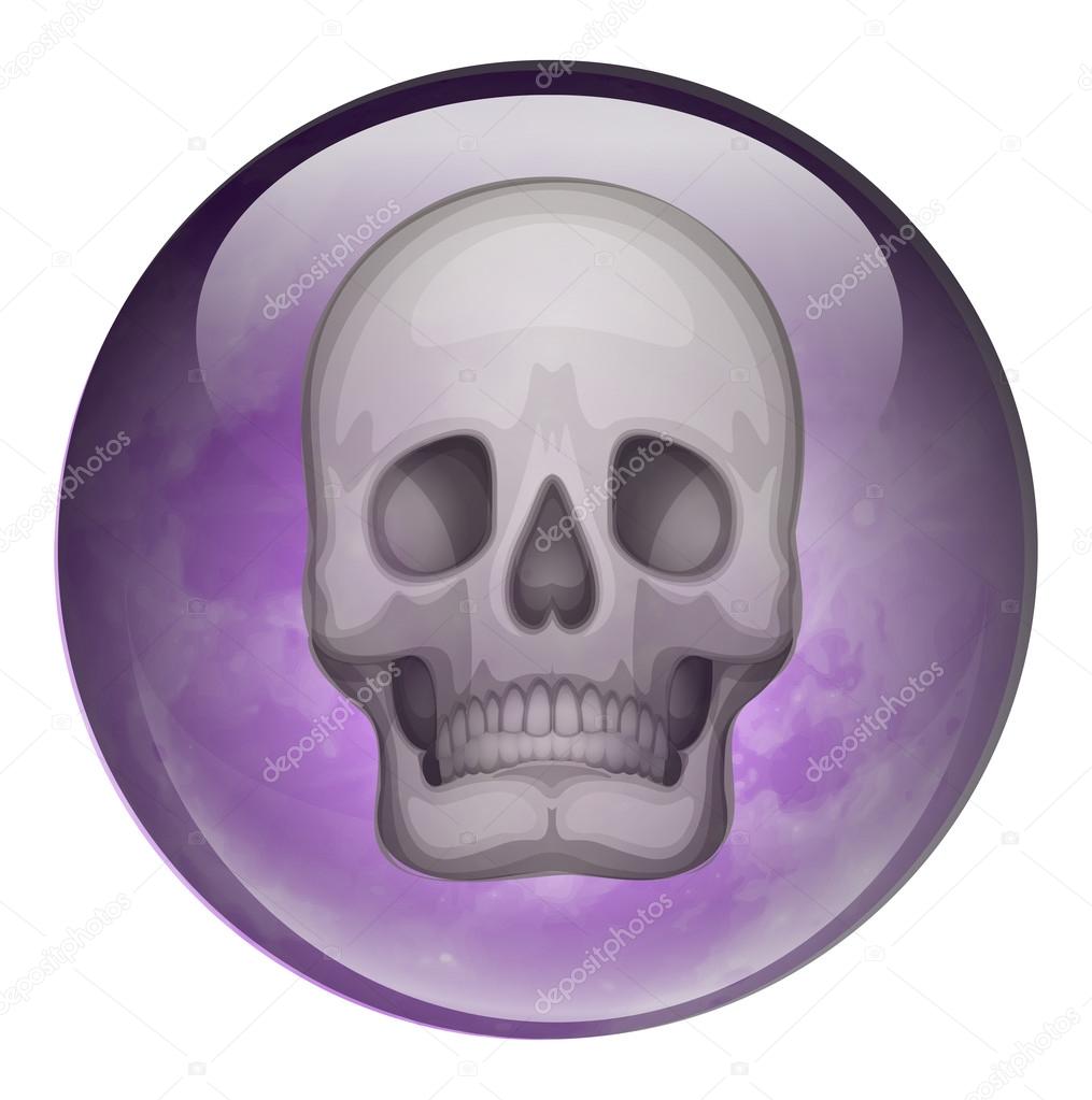 A ball with a skull
