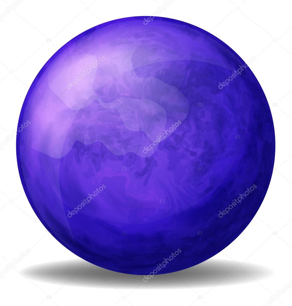 A dark blue ball