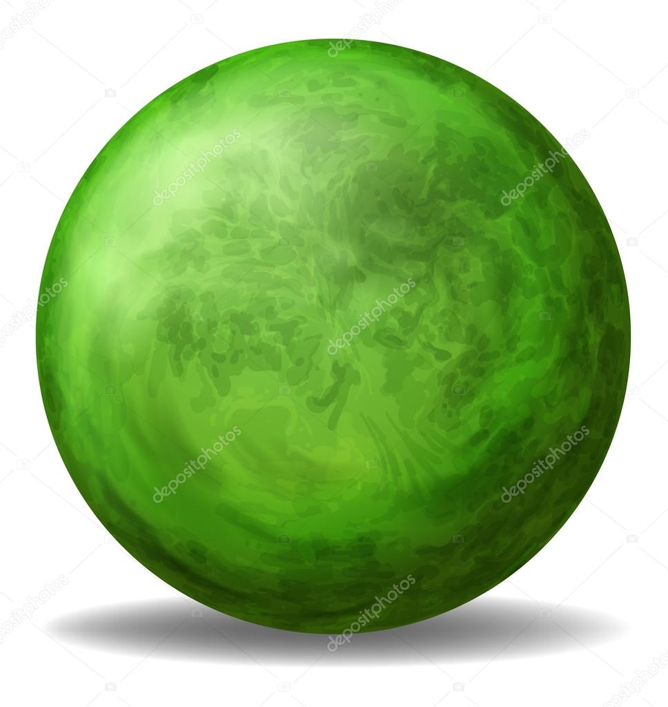 A green round ball