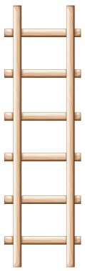A wooden ladder clipart
