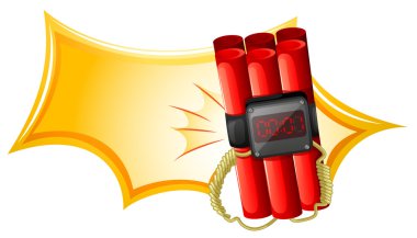 egy robbanásveszélyes fegyver-val egy időzítő