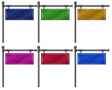 altı renkli tabelalar
