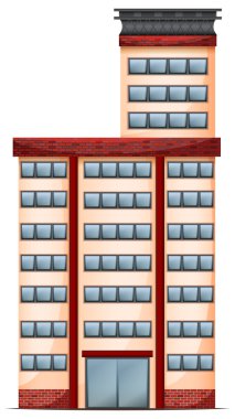 Yüksek bir ticari bina.