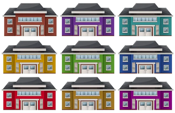 Maisons colorées — Image vectorielle