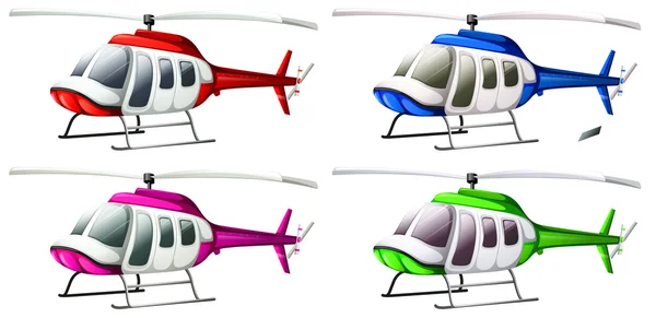 Eine Gruppe von Hubschraubern — Stockvektor
