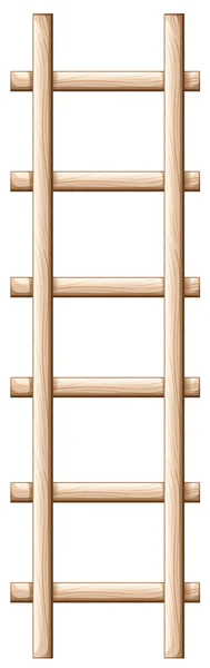Una escalera de madera — Vector de stock