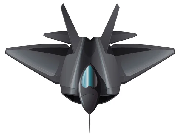 Een grijze fighterjet vliegen — Stockvector