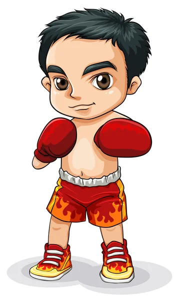 An Asian boxer — Stock Vector