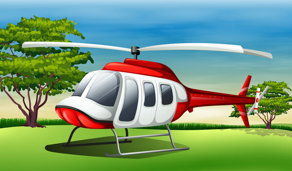 Посадка вертолета
