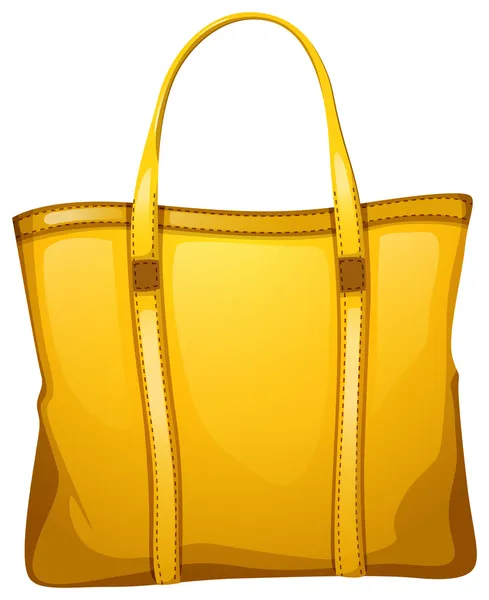 A yellow leather bag — Stock Vector