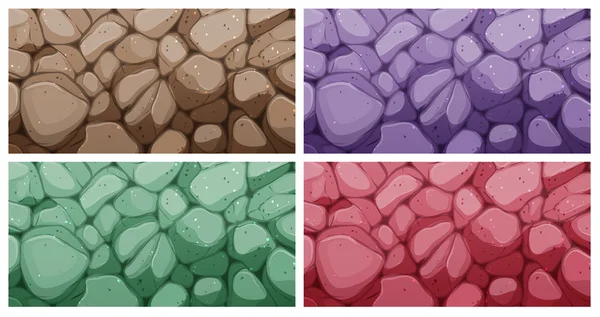 Textures de briques colorées — Image vectorielle