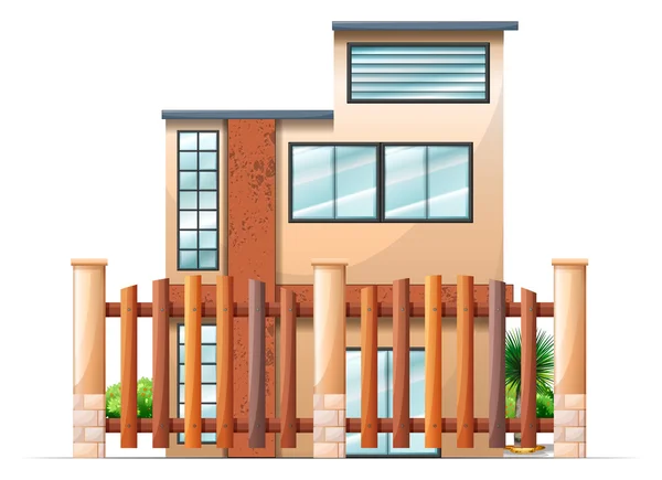 A gated building — Stock Vector