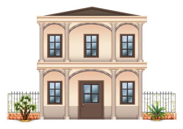 A two-story single detached building — Stock Vector