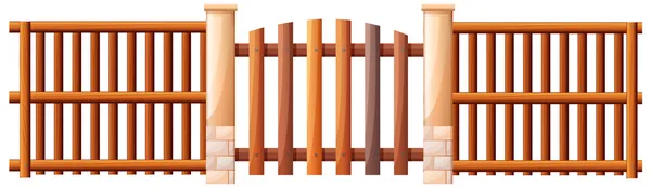 Een houten barricade — Stockvector