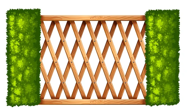 Une clôture avec des plantes — Image vectorielle