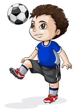 A young Asian soccer player clipart