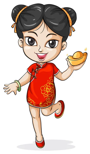 A young Chinese — Stock Vector