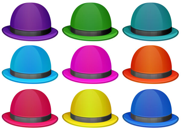 A group of colorful hats