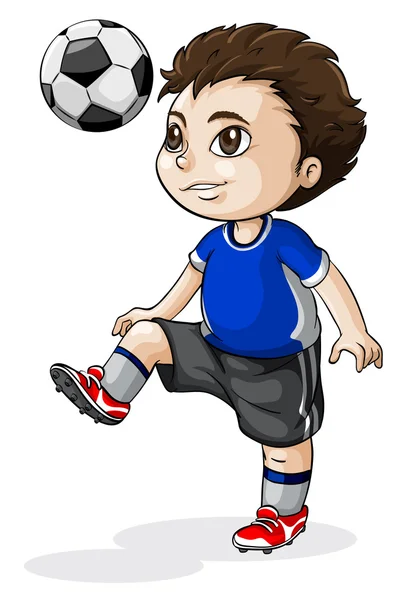 Menino Jogando Futebol Desenho Animado Personagem Adesivo Ilustração imagem  vetorial de blueringmedia© 510819984