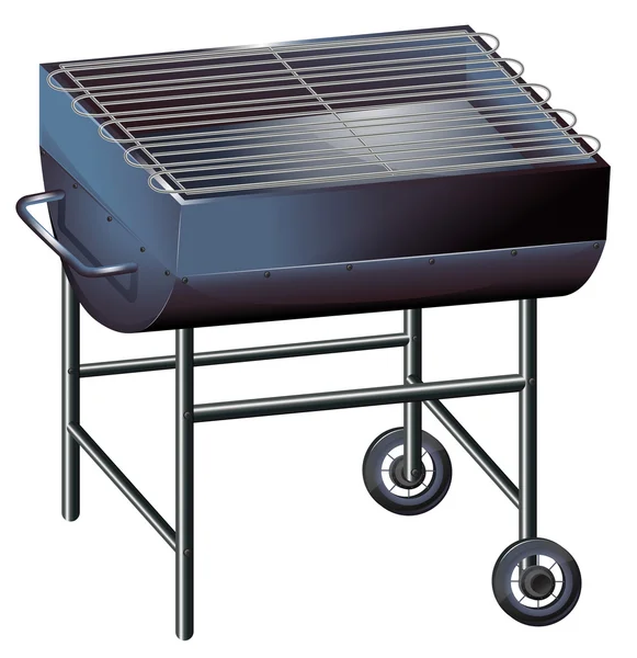 Een grijze barbecue grill — Stockvector