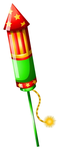 A colorful firecracker — Stock Vector