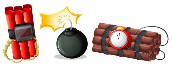 爆発的な爆弾 — ストックベクタ