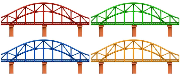Dört renkli köprüler — Stok Vektör