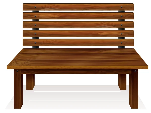 Un banco de madera — Vector de stock