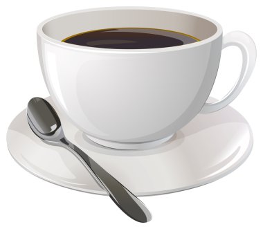 Bir fincan koyu kahve.