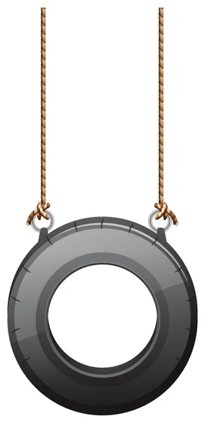 A tire swing — Stock Vector