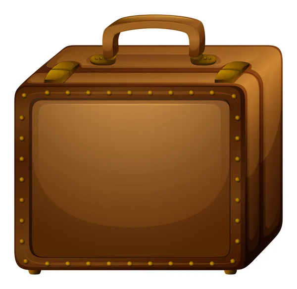 Un bagaglio marrone — Vettoriale Stock